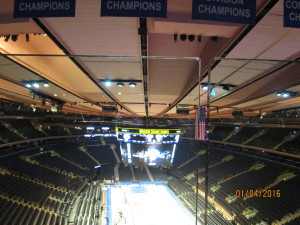Madison Square Garden (das Basketball Feld wurde gerade aufgebaut)